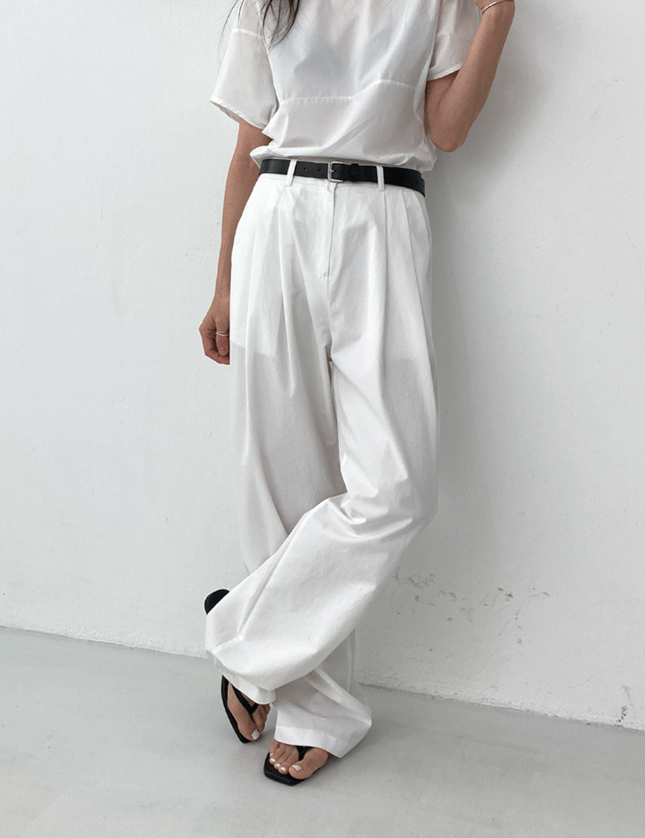 [당일배송] easy wide cotton pants (2color)