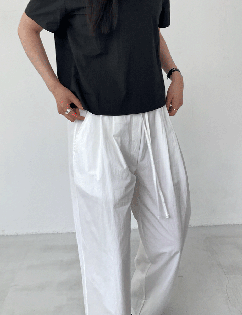 wrinkle banding pants (3color)