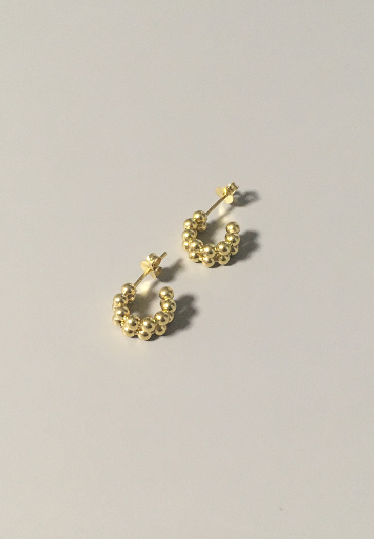 mini round earrings