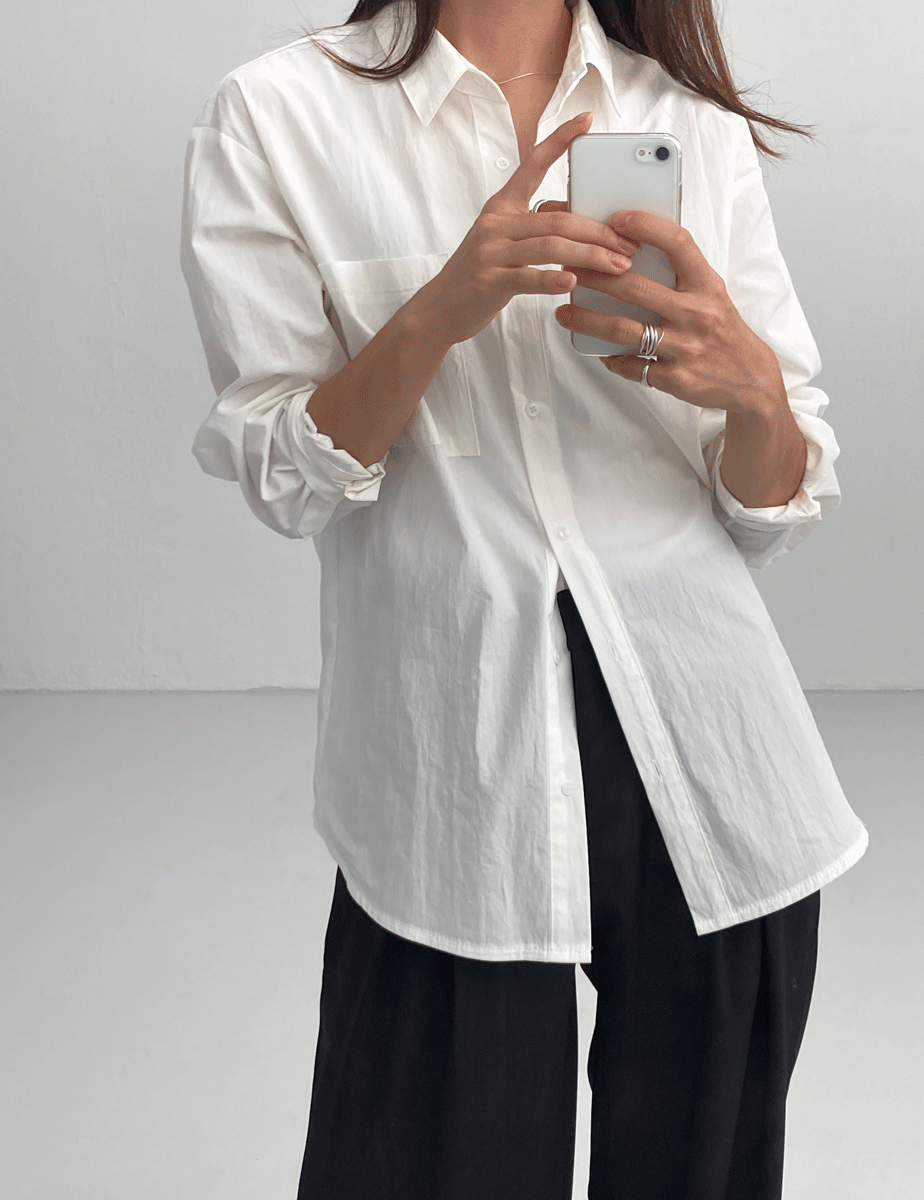 regular fit cotton shirt (3color)