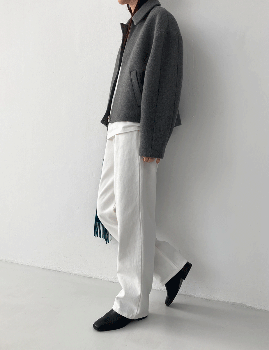 plain cotton pants (2color)