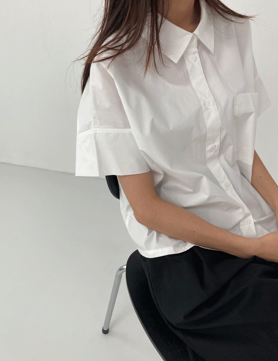 [아이당일] paper half shirt (4color)