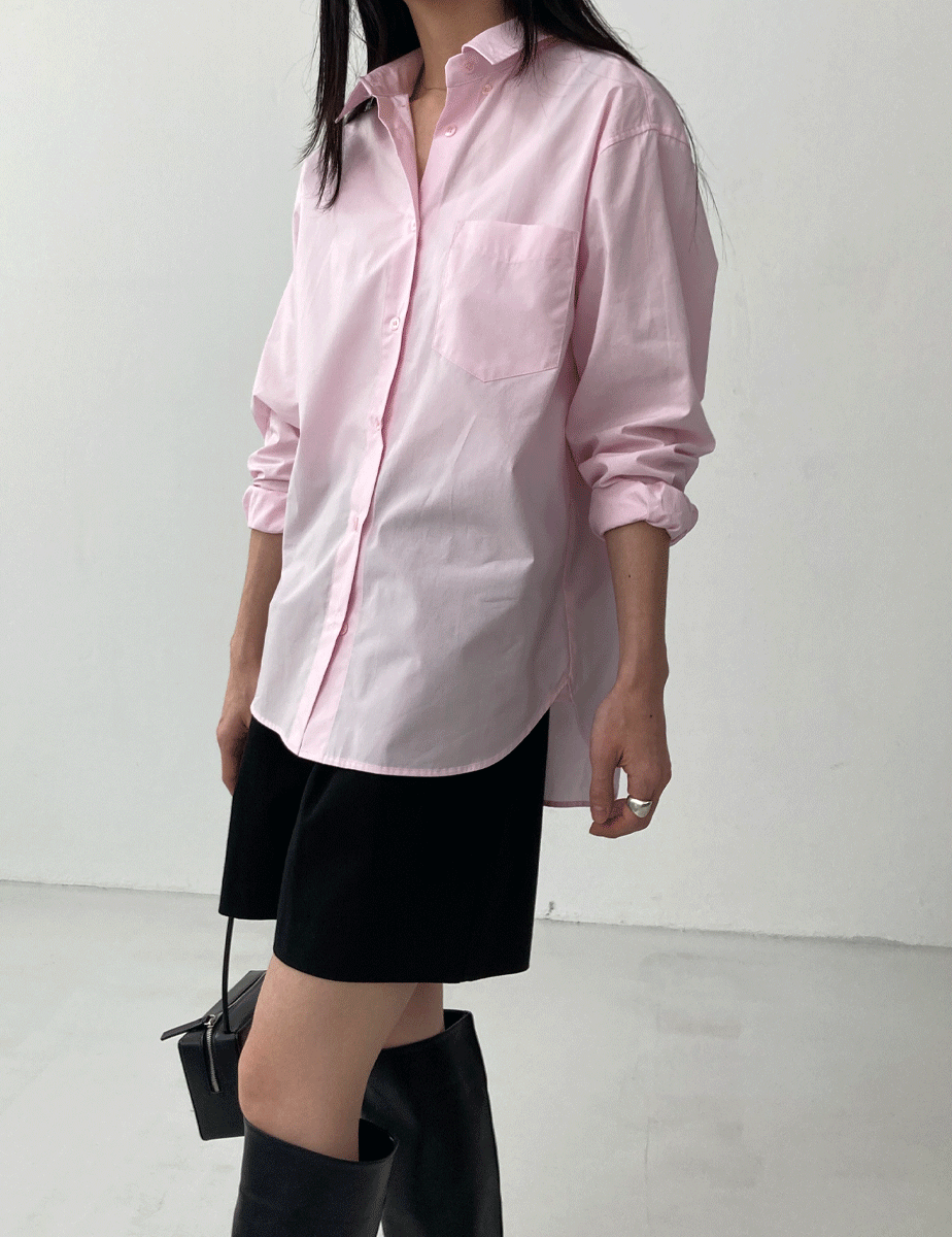standard fit cotton shirt (4color)