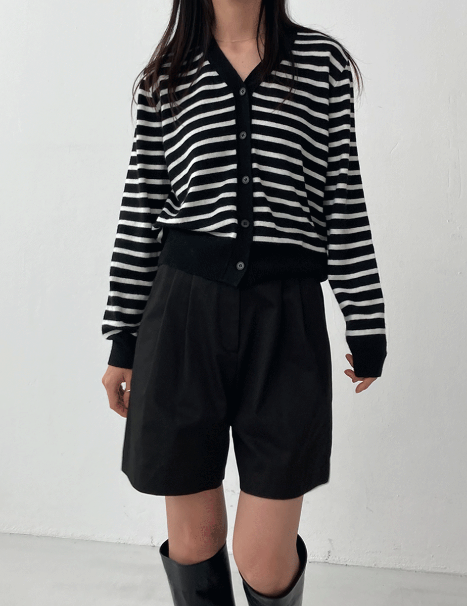 wool stripe cardigan (2color)