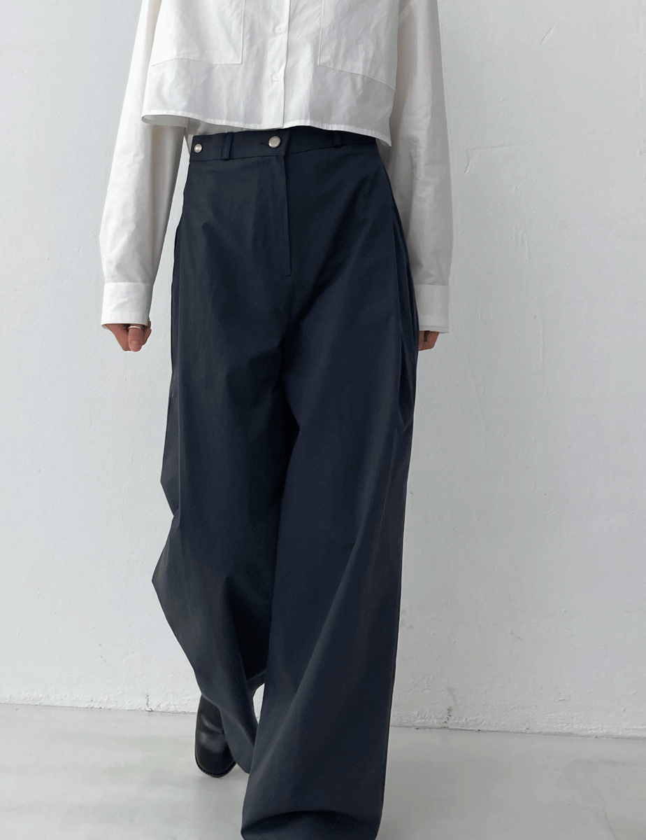 waist button wide pant (3color)