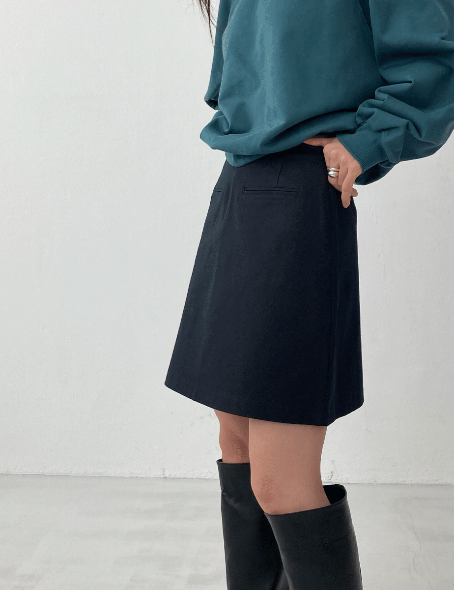 cotton mini skirt (2color)