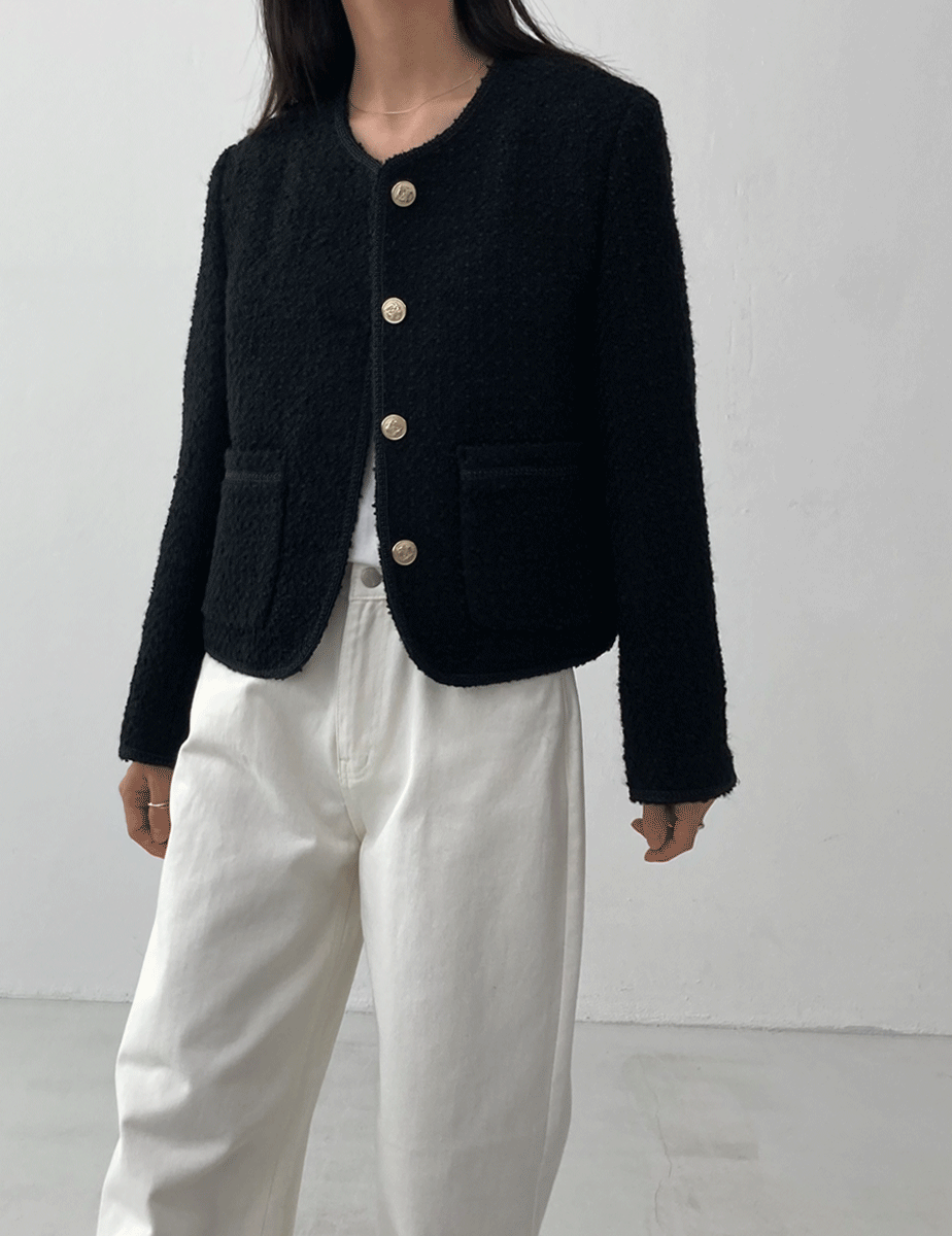 wool tweed jacket (2color)