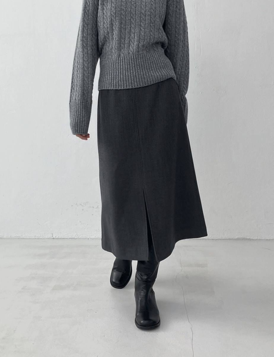 front slit skirt (2color)