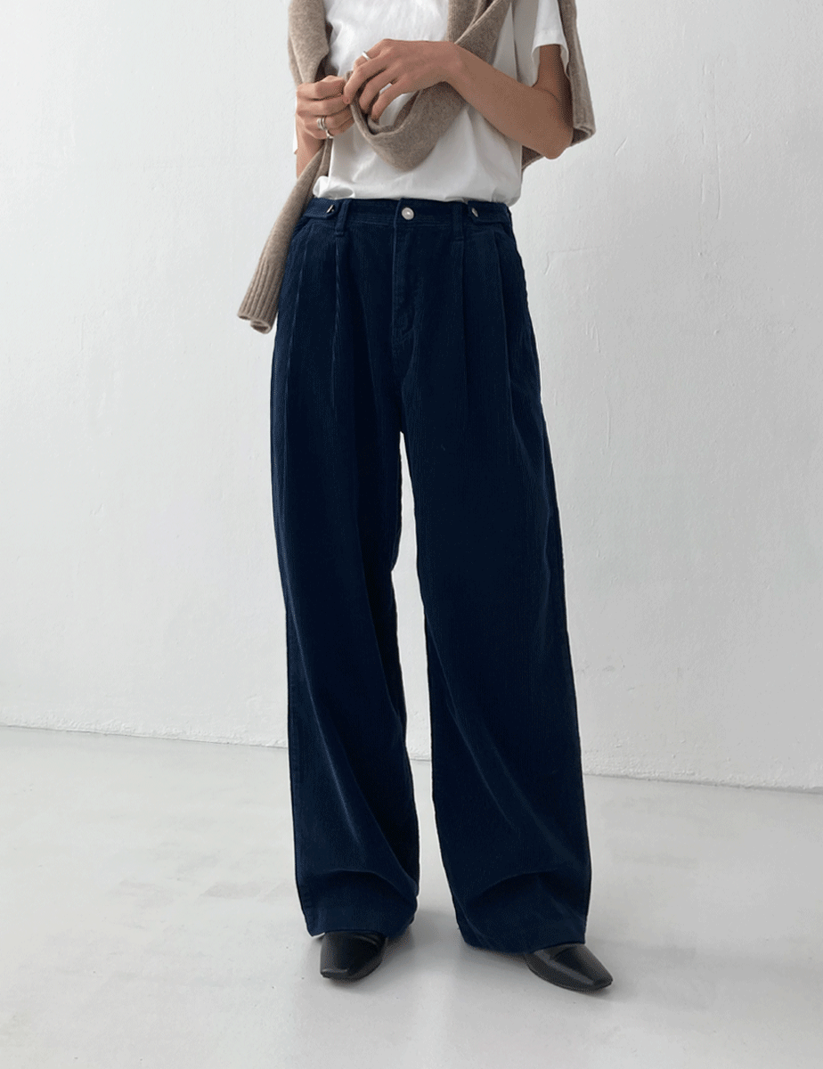 corduroy button pants (3color)