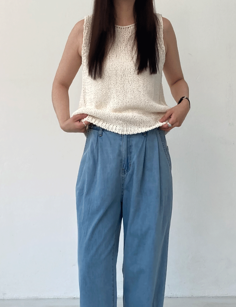 mood daily sleeveless knit (3color)