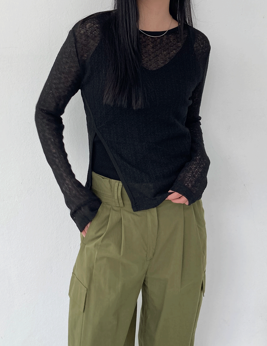 see through JIN knit(3color)