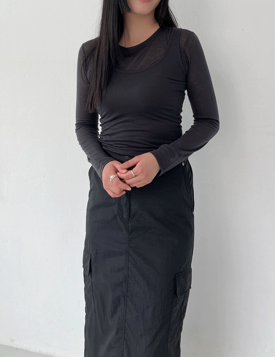 [당일배송] tencel long sleeve-set (2color)