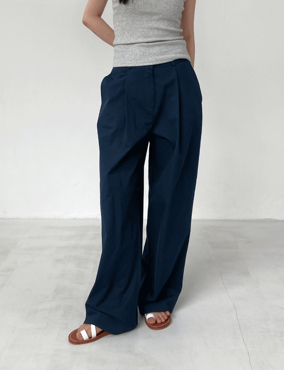 one tuck wide pant (3color)