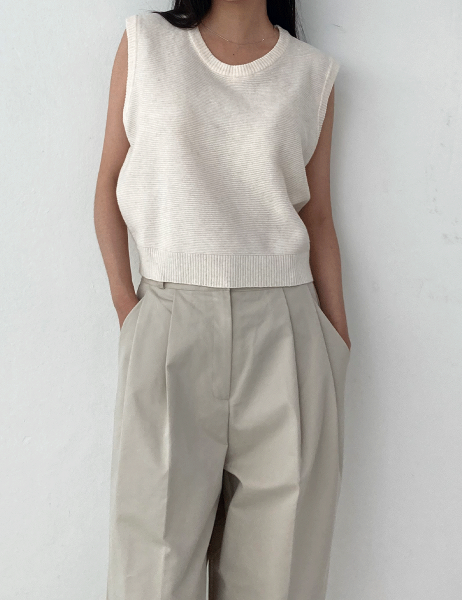soft cotton vest (3color)