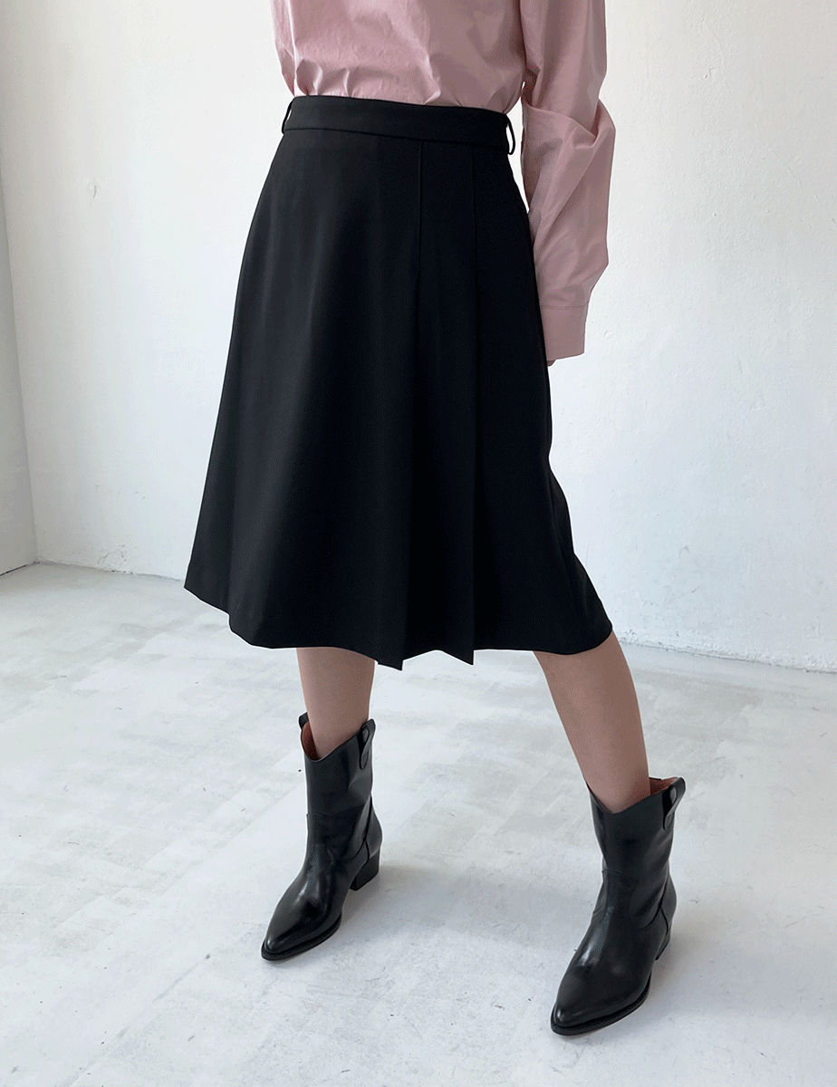 two tuck pleated skirt(2color)