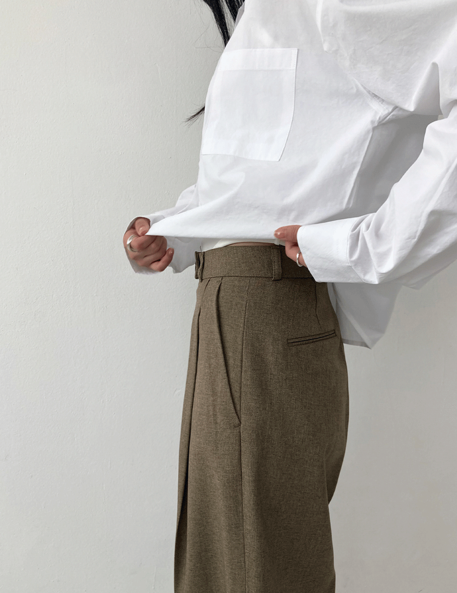 formal daily wide slacks (2color)