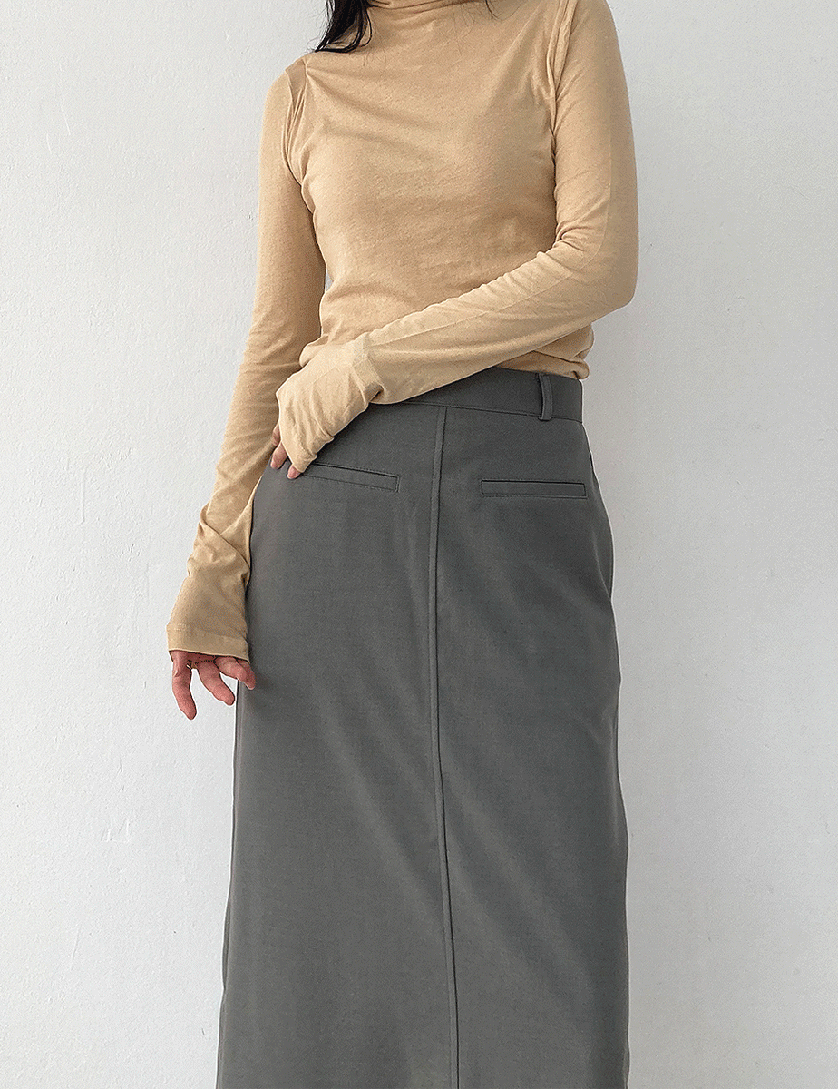 wool H-line skirt (3color)