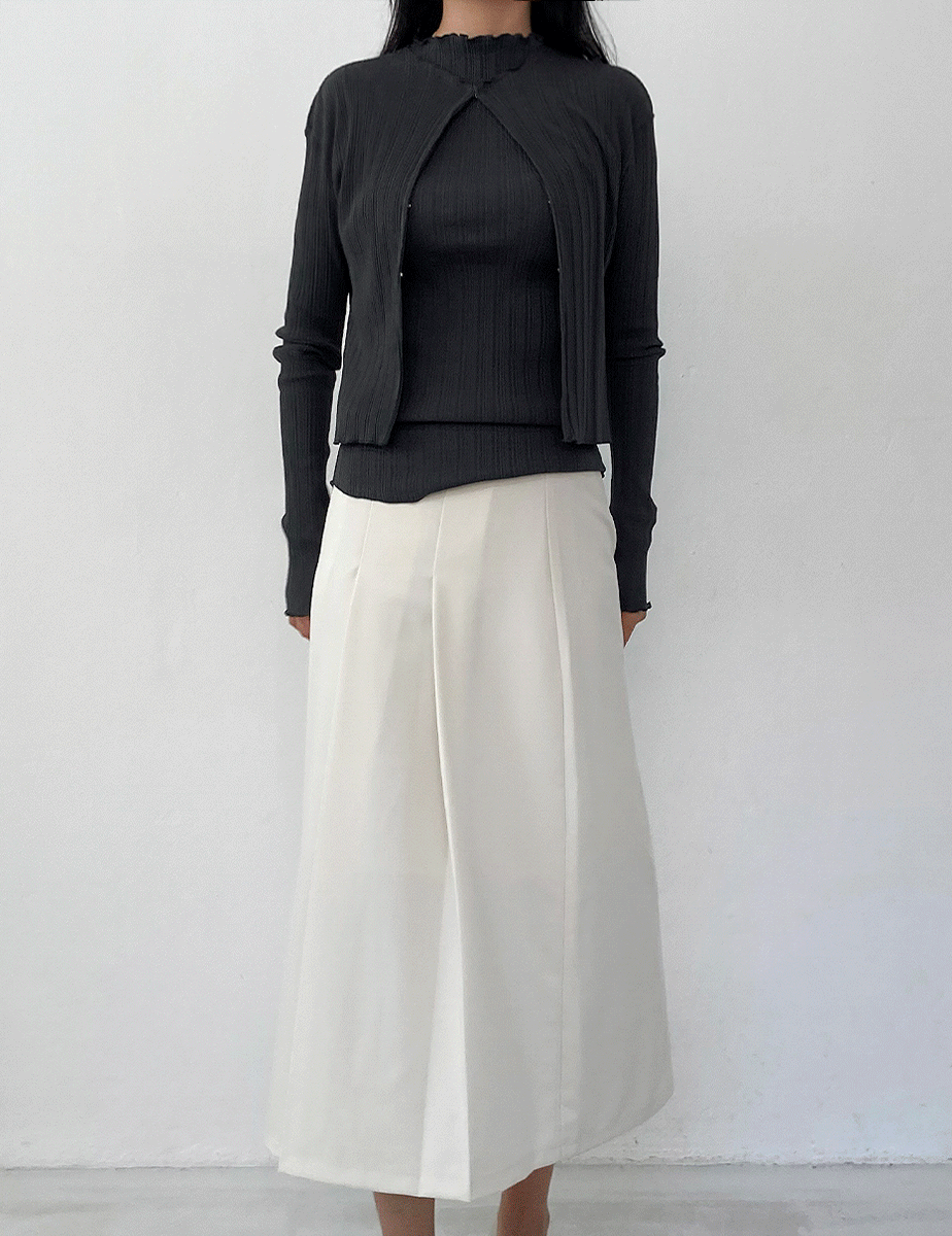 mona pleated cardigan( 3color)